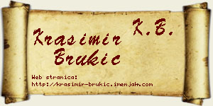Krasimir Brukić vizit kartica